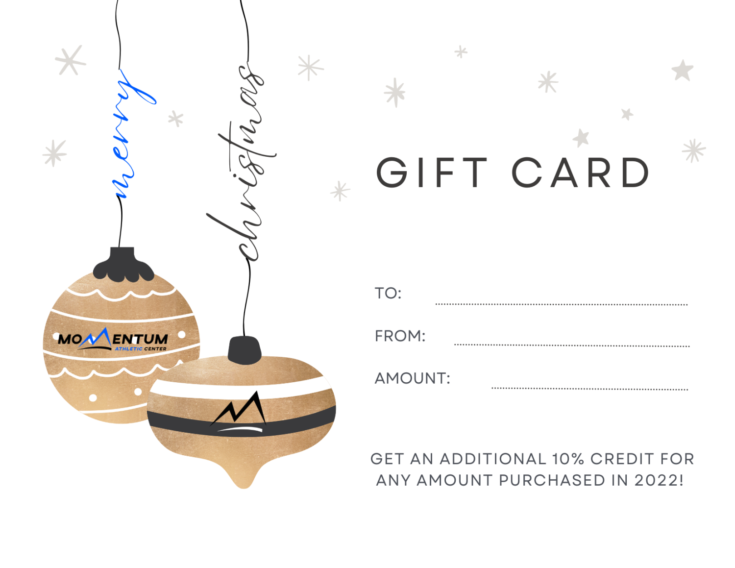 Christmas Gym Membership Gift Voucher Template