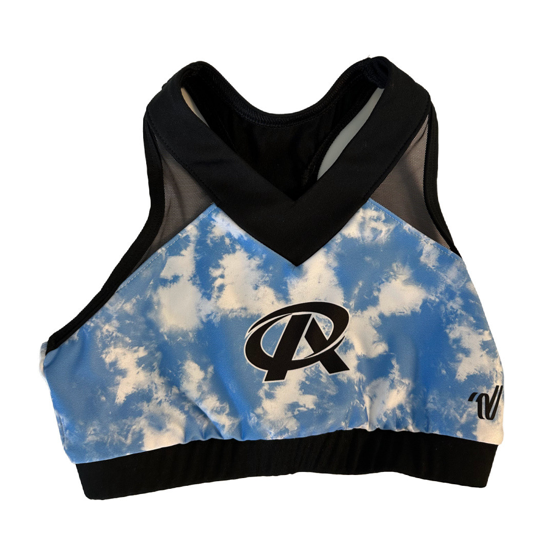 Rebel Athletics Cheer Athletics Retro Blue Practice Wear Bra by