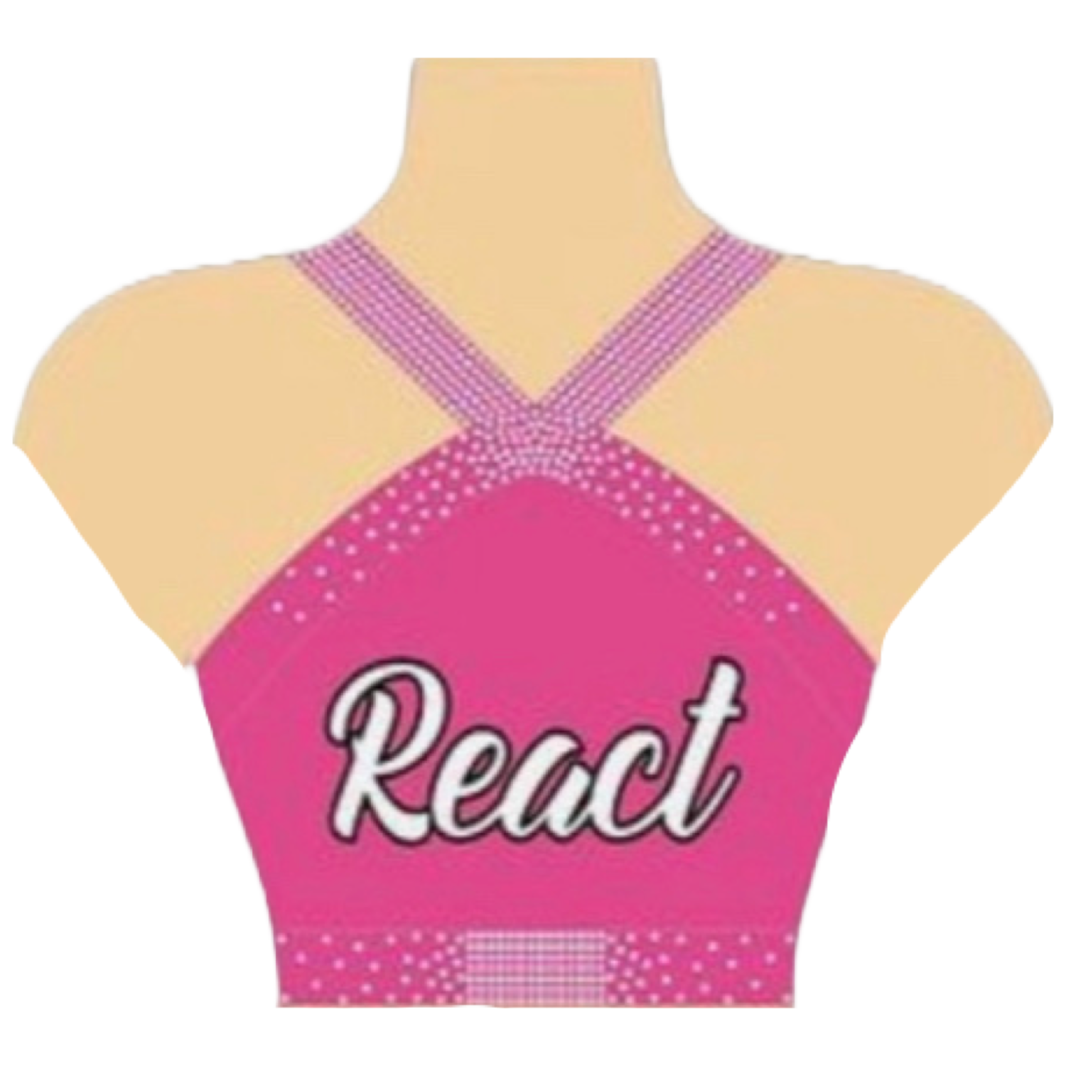 PINK Rhinestone Sports Bras for Women